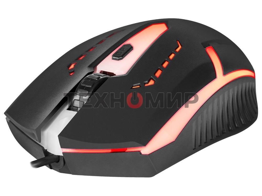 Мышь проводная Defender Hit MB-601 черный, 1200 dpi, USB, кнопки - 4