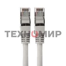 Пaтч-корд F/UTP Rexant, cat.6, RJ45-RJ45, экранированный, PVC серый, 0,5м