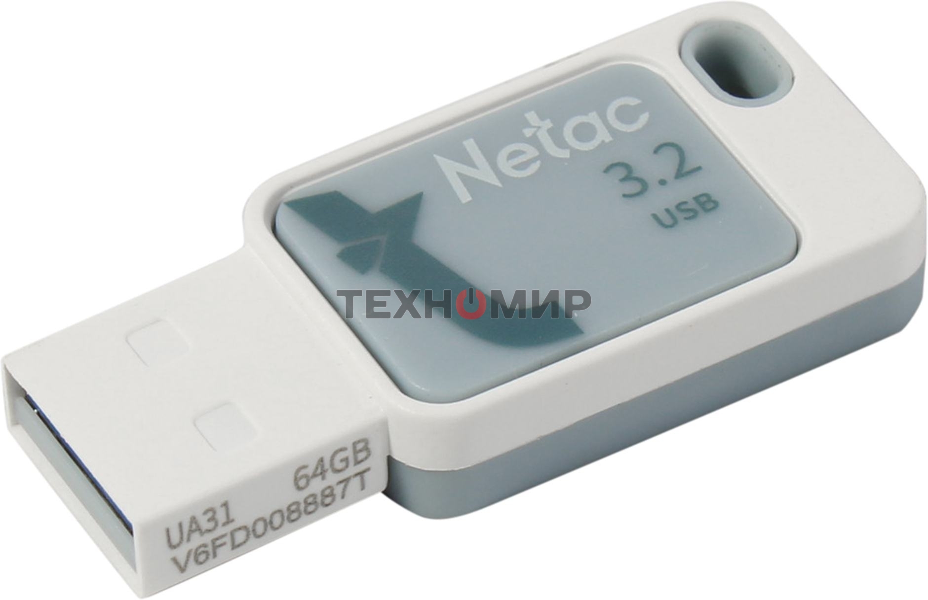 Флешка USB Netac UA31 64Gb NT03UA31N-064G-32BL, USB 3.2