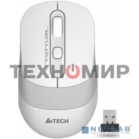 Мышь беспроводная A4Tech Fstyler FG10 белый/серый, 2000 dpi, радиоканал, USB, кнопки - 4