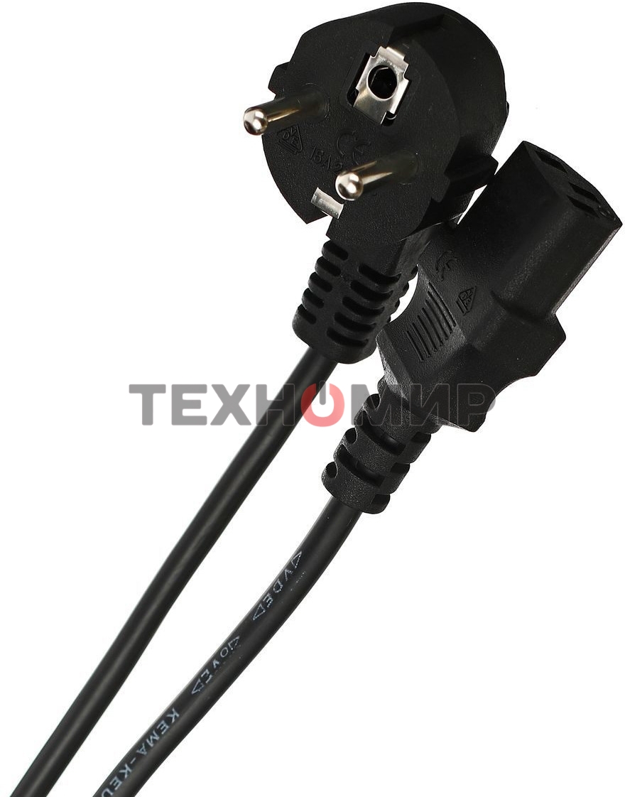 Кабель компьютер-розетка 220V (EURO) VDE 3G0,75мм2 VCOM CE021-CU 1,8 м
