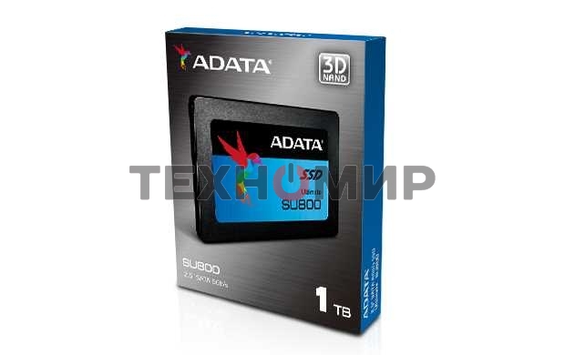 Накопитель SSD ADATA SU800, 1Tb, SATA III, 2.5