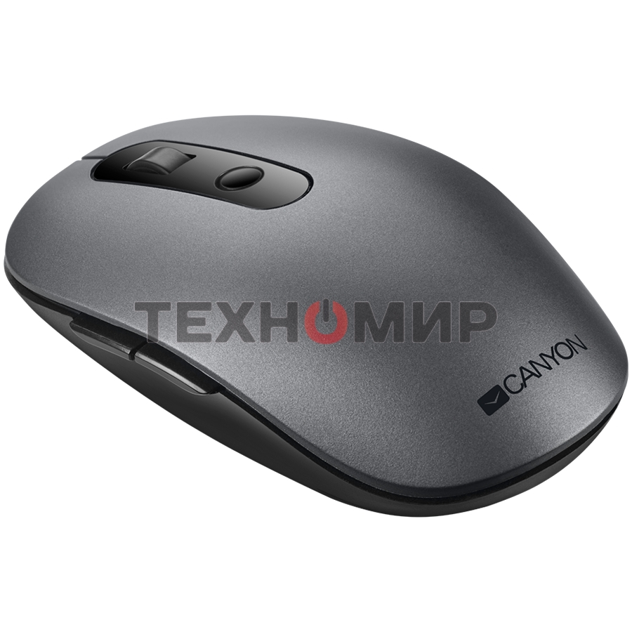 Мышь беспроводная Canyon MW-9 серый, 1600 dpi, радиоканал, Bluetooth, USB, кнопки - 6