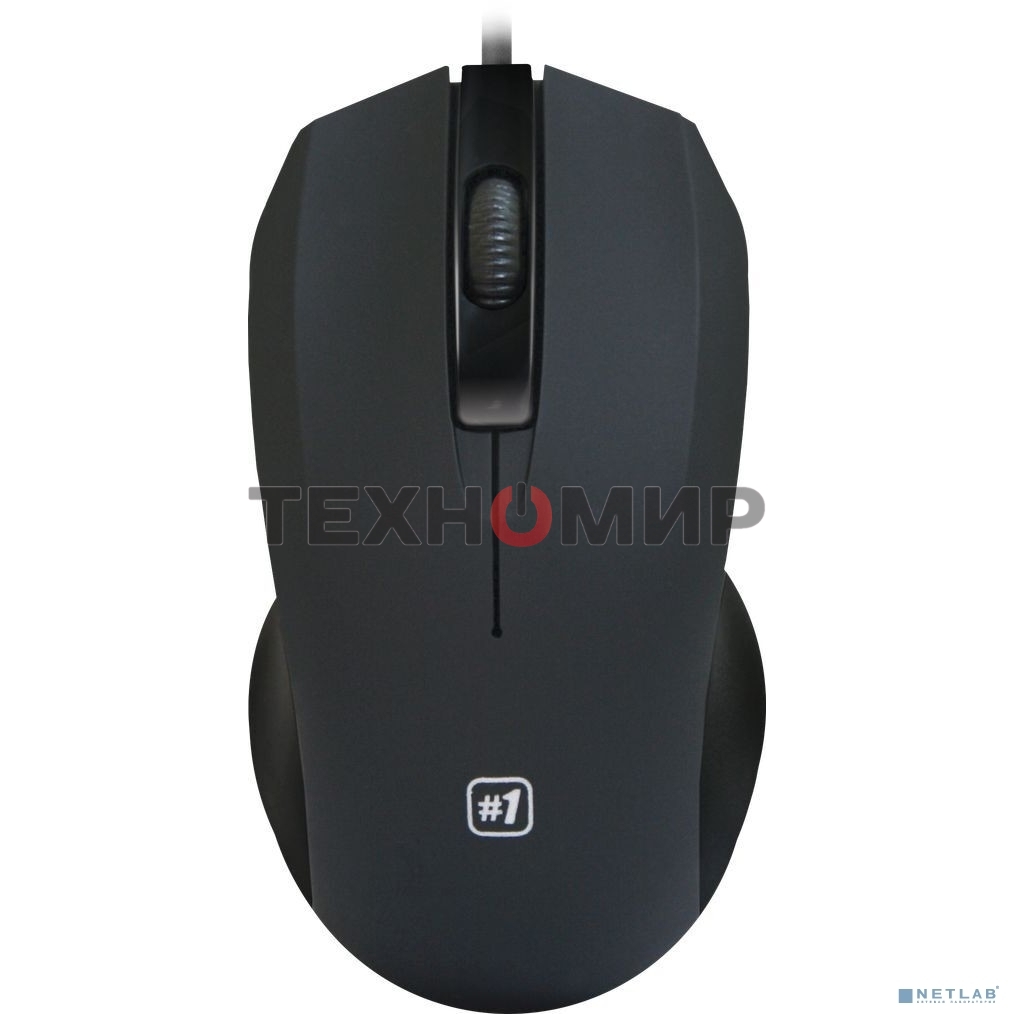 Мышь проводная Defender MM-310 черный, 1000 dpi, USB, кнопки - 3