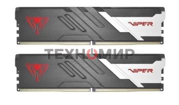 Оперативная память Patriot Viper Venom, DDR5, 32Gb (2x16Gb), 6000MHz, CL30, DIMM, с радиаторами, серый/черный