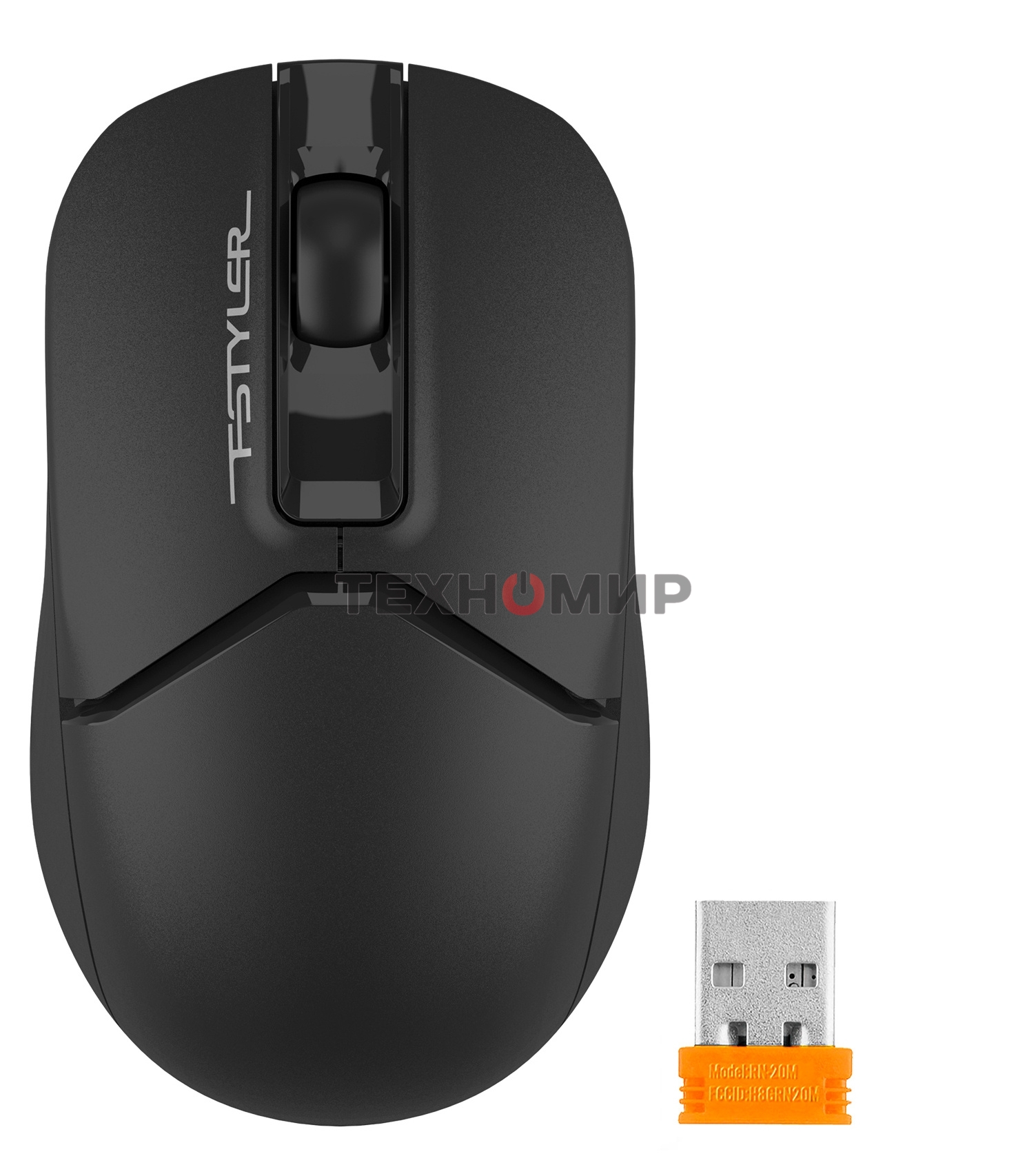 Мышь беспроводная A4Tech Fstyler FG12S черный, 1200 dpi, радиоканал, USB, кнопки - 3