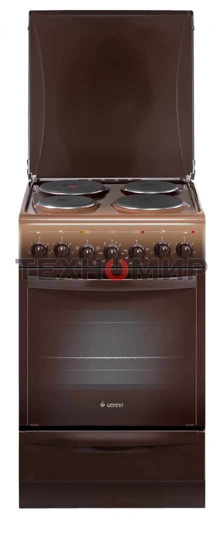 Плита электрическая Gefest 5140-02 0038 коричневый, конфорок 4 электрических, духовка 55 л, 50 см x 85 см x 58.5 см