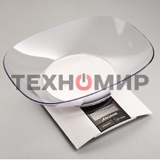 Весы кухонные электронные АКСИНЬЯ КС-6505 белый: 3кг, (12)