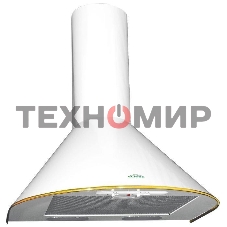 Вытяжка каминная Elikor Эпсилон 60П-430-П3Л белый/золотистый, 59.5 см, 430 куб. м/ч, 54 дБ