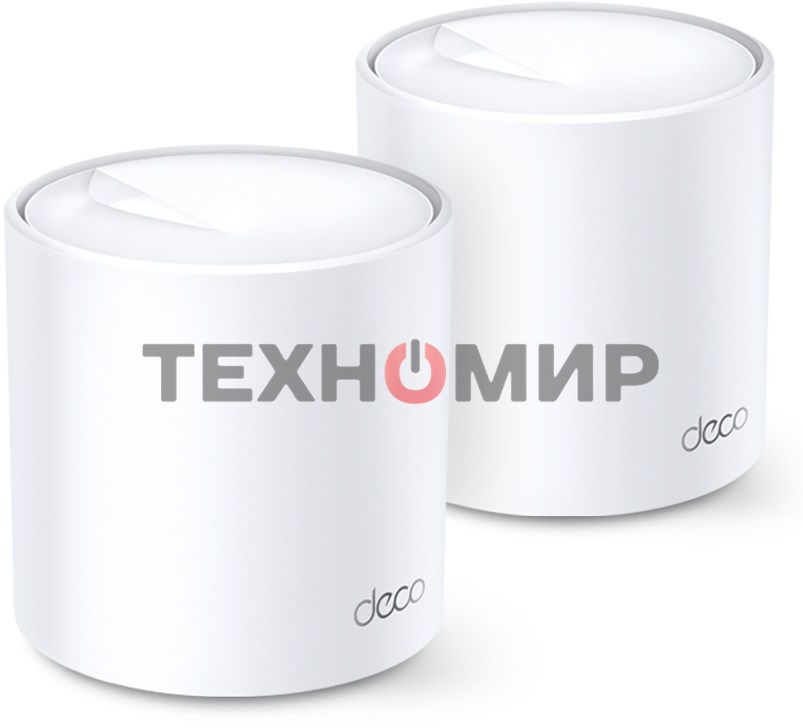 Система TP-Link Mesh AX3000 Whole Home Wi-Fi System, Wi-Fi 6, 2402Mbps (4 streams) at 5GHz and 574Mbps (2 streams) at 2.4GHz, 2 Gigabit ports of each unit, support OFDMA, MU-MIMO, 802.11k/v/r seamless roaming, support WPA3, HomecareTM system, easy setup a