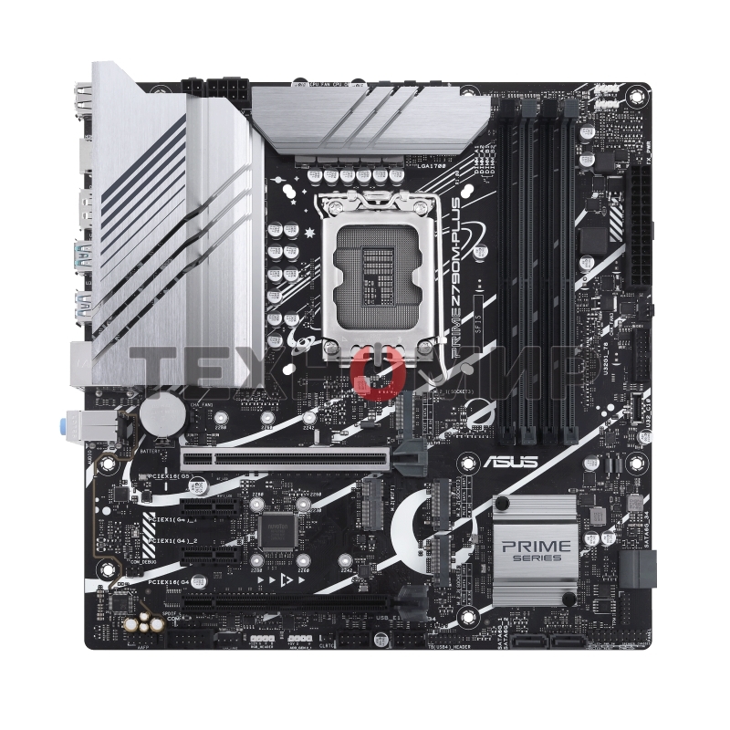 Материнская плата ASUS PRIME Z790M-PLUS, LGA 1700, Intel Z790, 4xDDR5, 4xSATA, 3xM.2, 1xPCIe 4.0 x4, 1xPCIe 5.0 x16, 2xPCIe x1, 1xDP, 1xHDMI, 1x 1Gb LAN, 1xUSB-C 3.2 Gen 2x2, 1xUSB 3.2 Gen 2, 4xUSB 3.2 Gen 1, 2xUSB 2.0, 3x3.5 мм, 7.1, mATX