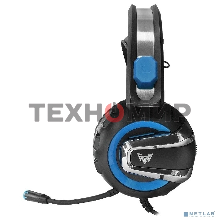 Гарнитура проводная игровая Crown CMGH-3001 черный/синий