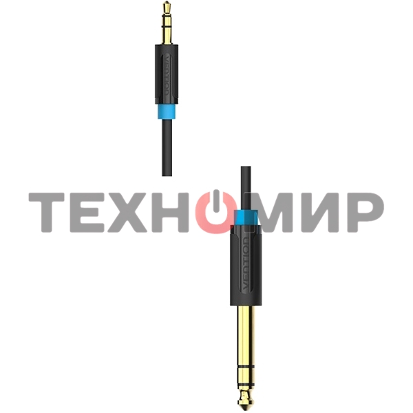 Кабель Vention аудио Jack 6,5 мм M/3,5 M - 1,5 м BABBG