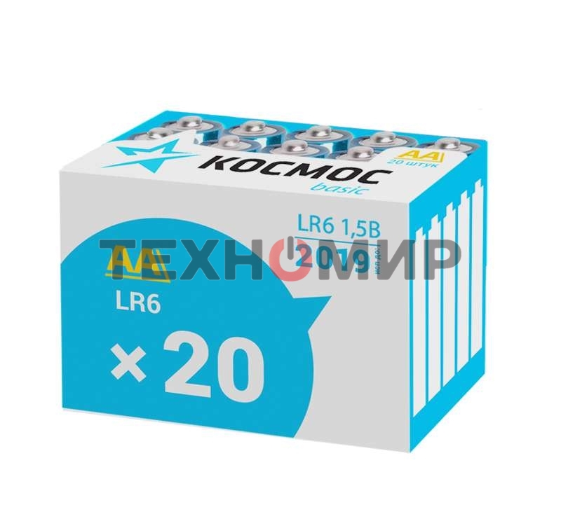 Элемент питания Космос алкалиновый LR LR6 (уп.20шт)