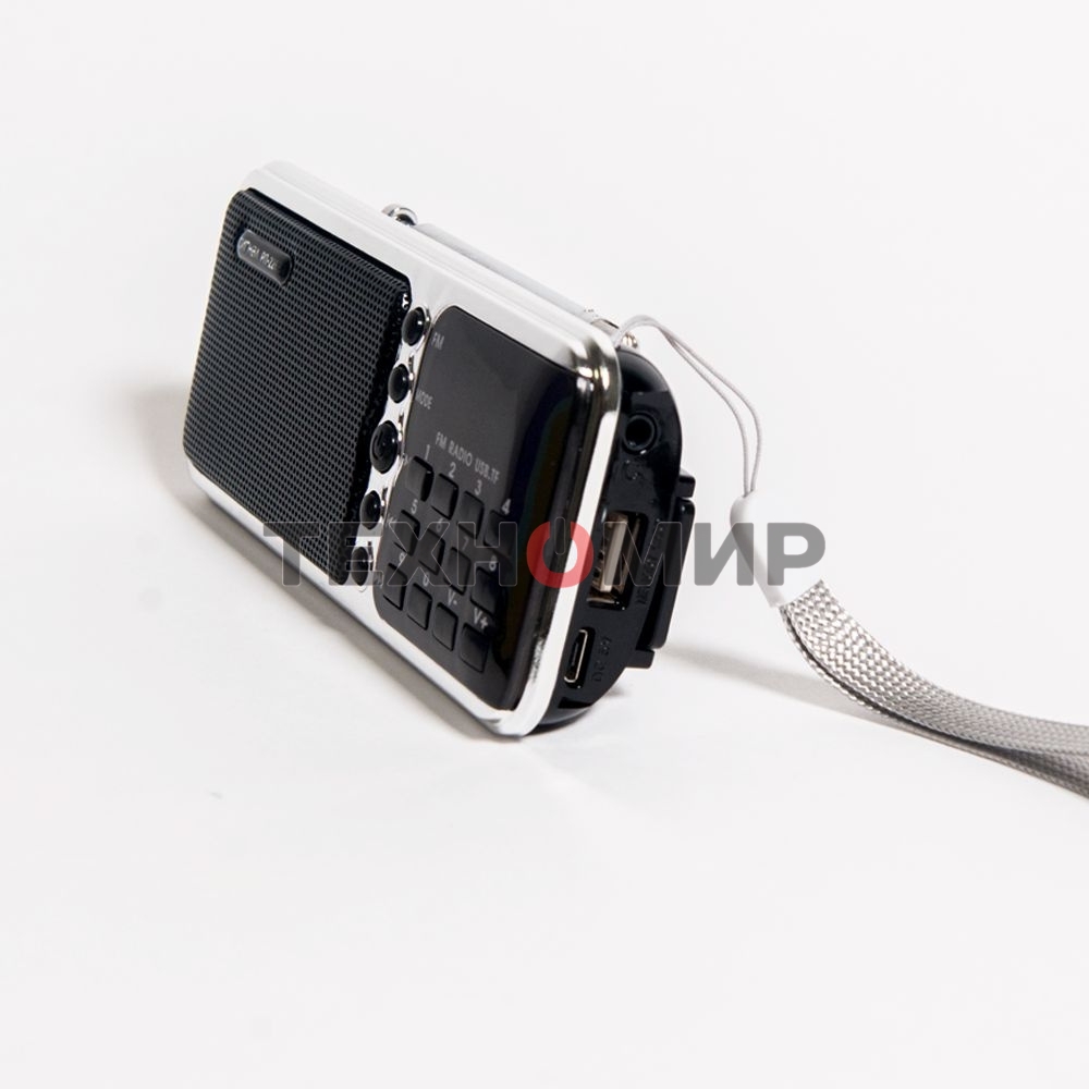 Радиоприемник портативный Сигнал РП-226BT черный/серебристый USB microSD