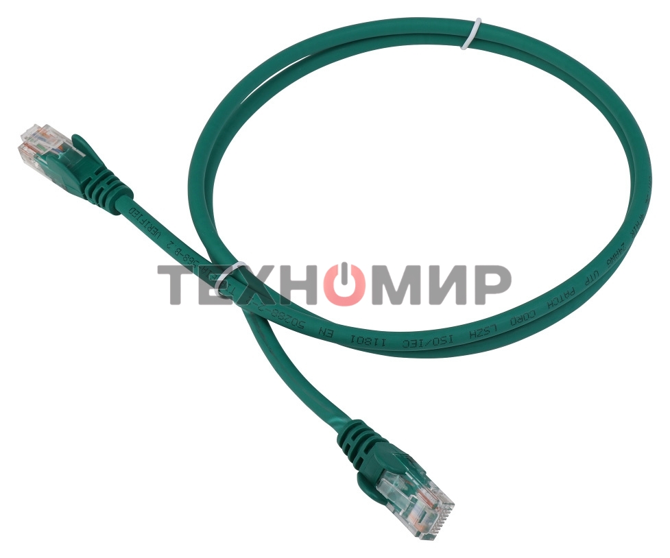 Патч-корд LANMASTER LSZH UTP cat.5e, 5.0 м, зеленый