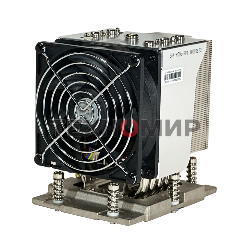 Радиатор для процессора Ablecom ACL-S42130 серебристый, 90 мм, алюминий/медь, 4380 об/мин, 46 дБ, 4 pin, 400 Вт, 124 мм