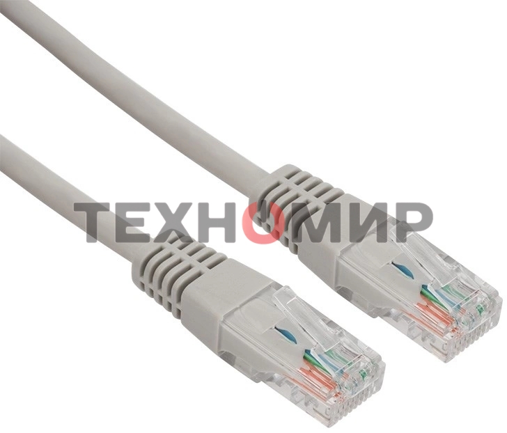 Пaтч-корд U/UTP Rexant, cat.5e, RJ45-RJ45, неэкранированный, LSZH серый, 1м