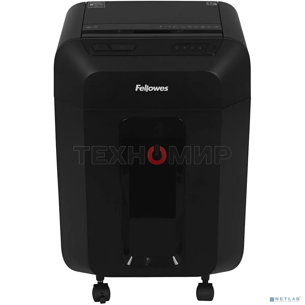 Шредер Fellowes AutoMax 80M FS-46215, минирезка, DIN P-4, 4х12 мм, автоподача 80 лст., 17 лтр., автореверс, уничт.: скобы, скрепки, пл. карты