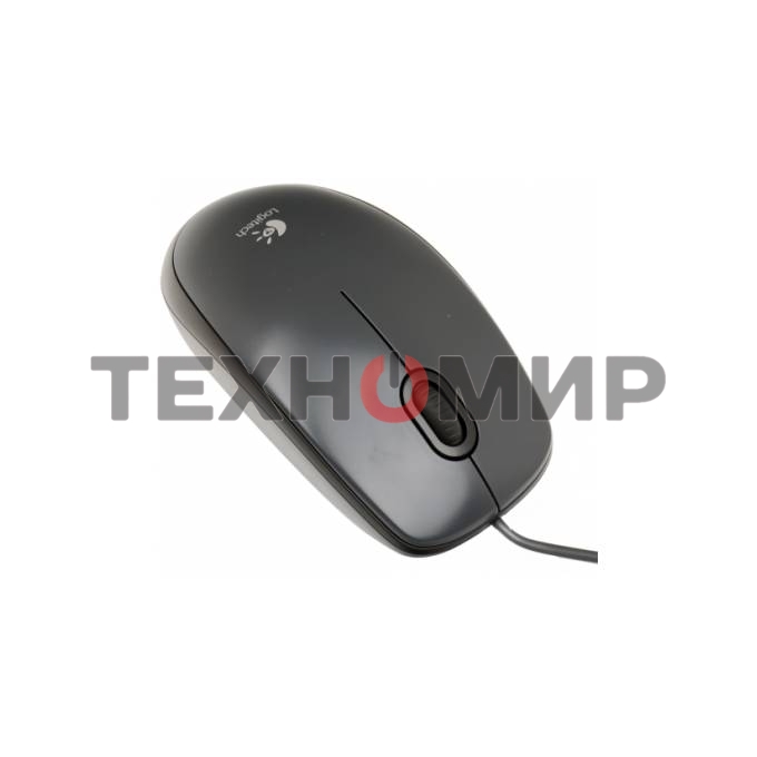 Мышь проводная Logitech M100/100R DARK/GREY (темно-серая/черная), 1000 dpi, USB, кнопки - 3