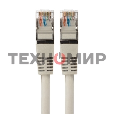 Пaтч-корд F/UTP Rexant, cat. 5e, RJ45-RJ45, экранированный, 24AWG, LSZH, серый, 3м