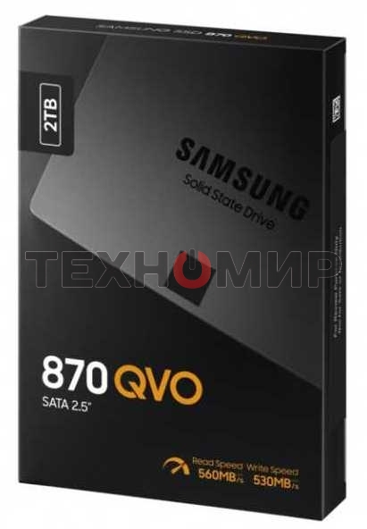 Накопитель SSD Samsung 870 QVO, 2Tb, SATA III, 2.5
