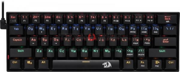Клавиатура проводная Defender Redragon Lakshmi, USB, черный