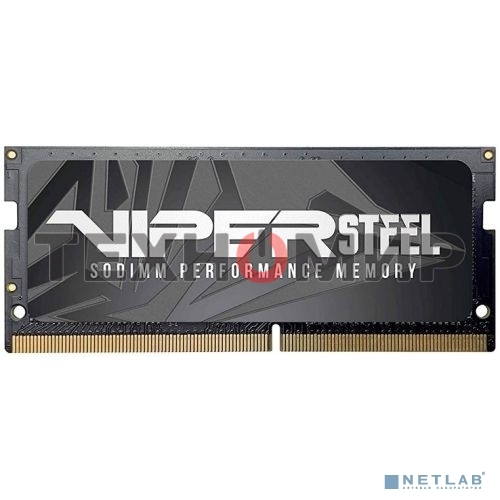 Оперативная память Patriot Viper Steel, DDR4, 8GB (1x8GB), 3200MHz, CL22, с радиатором, черный, SO-DIMM
