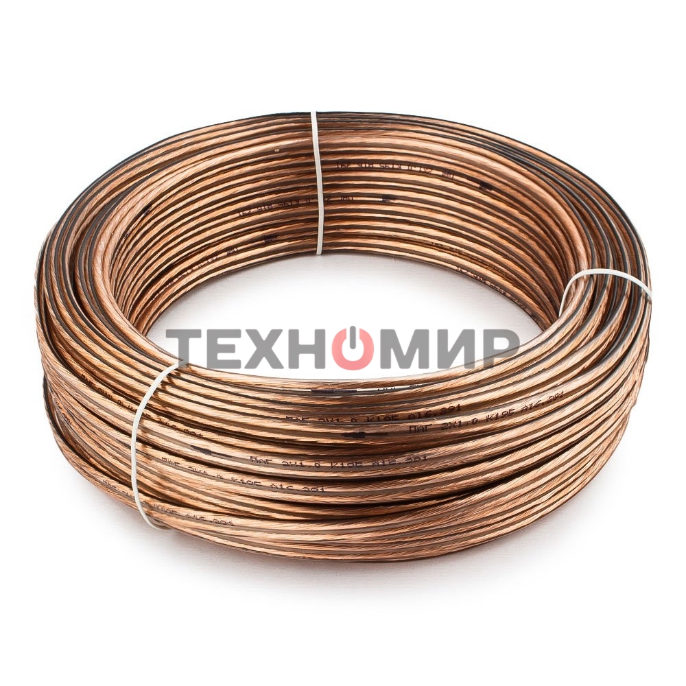 Акустический кабель Cablexpert CC-TC2x1,0-30M, прозрачный, 30 м, бухта