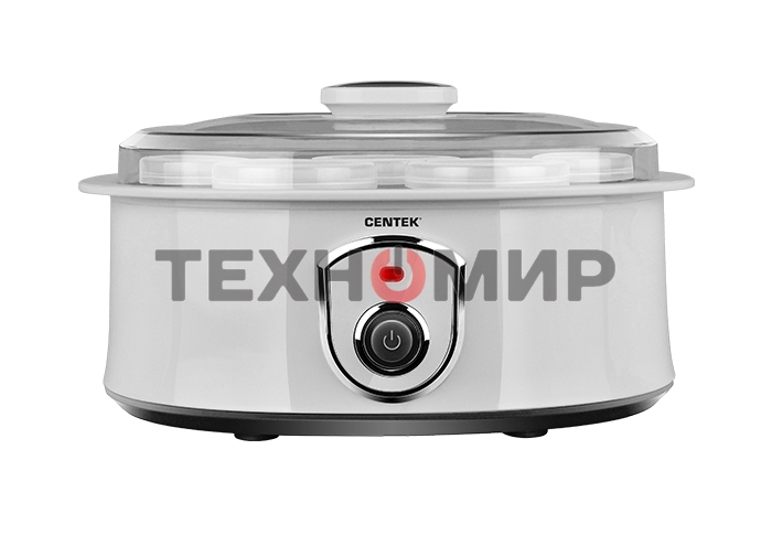 Йогуртница Centek CT-1442 15 Вт, 200 мл, емкостей - 7 шт, материал баночек - стекло, белый