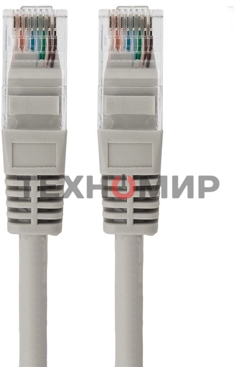 Пaтч-корд U/UTP Rexant, cat.5e, RJ45-RJ45, неэкранированный, LSZH серый, 1м