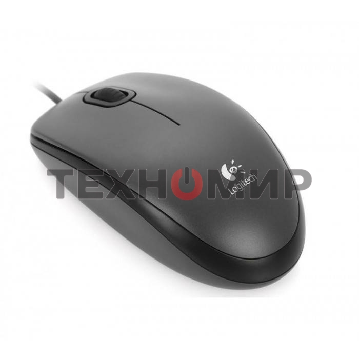 Мышь проводная Logitech M100/100R DARK/GREY (темно-серая/черная), 1000 dpi, USB, кнопки - 3