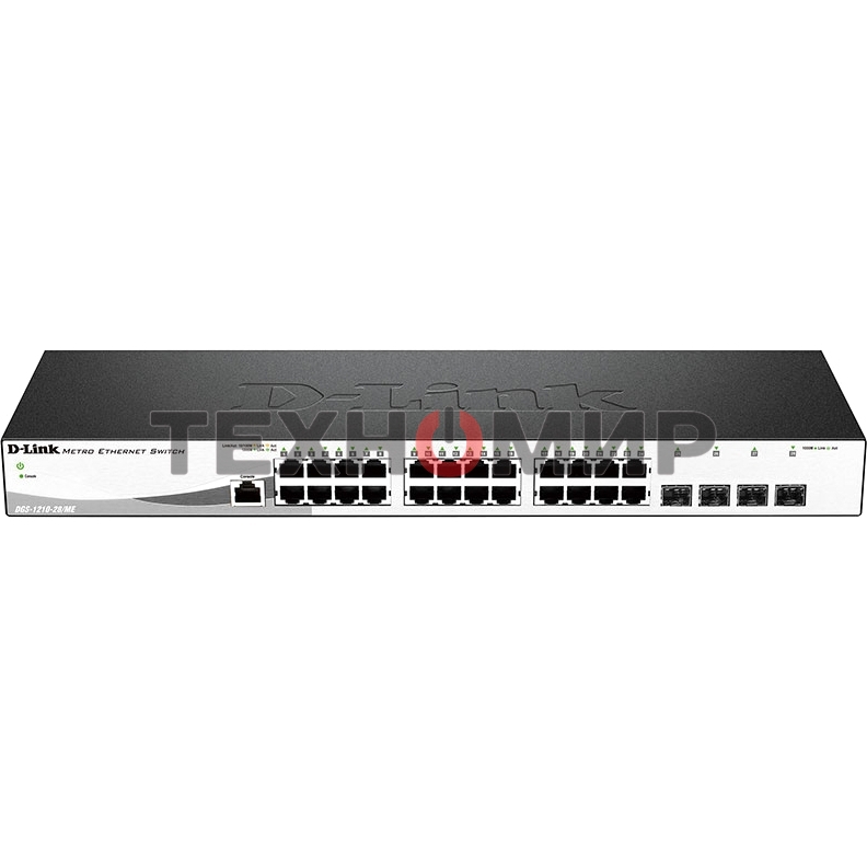 Коммутатор D-Link Gigabit Smart Switch with 24 10/100/1000Base-T ports and 4 Gigabit MiniGbIC (SFP) ports