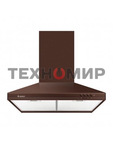 Вытяжка каминная Gefest ВО 10 К47 коричневый, 60 см, 300 куб. м/ч, 75 дБ