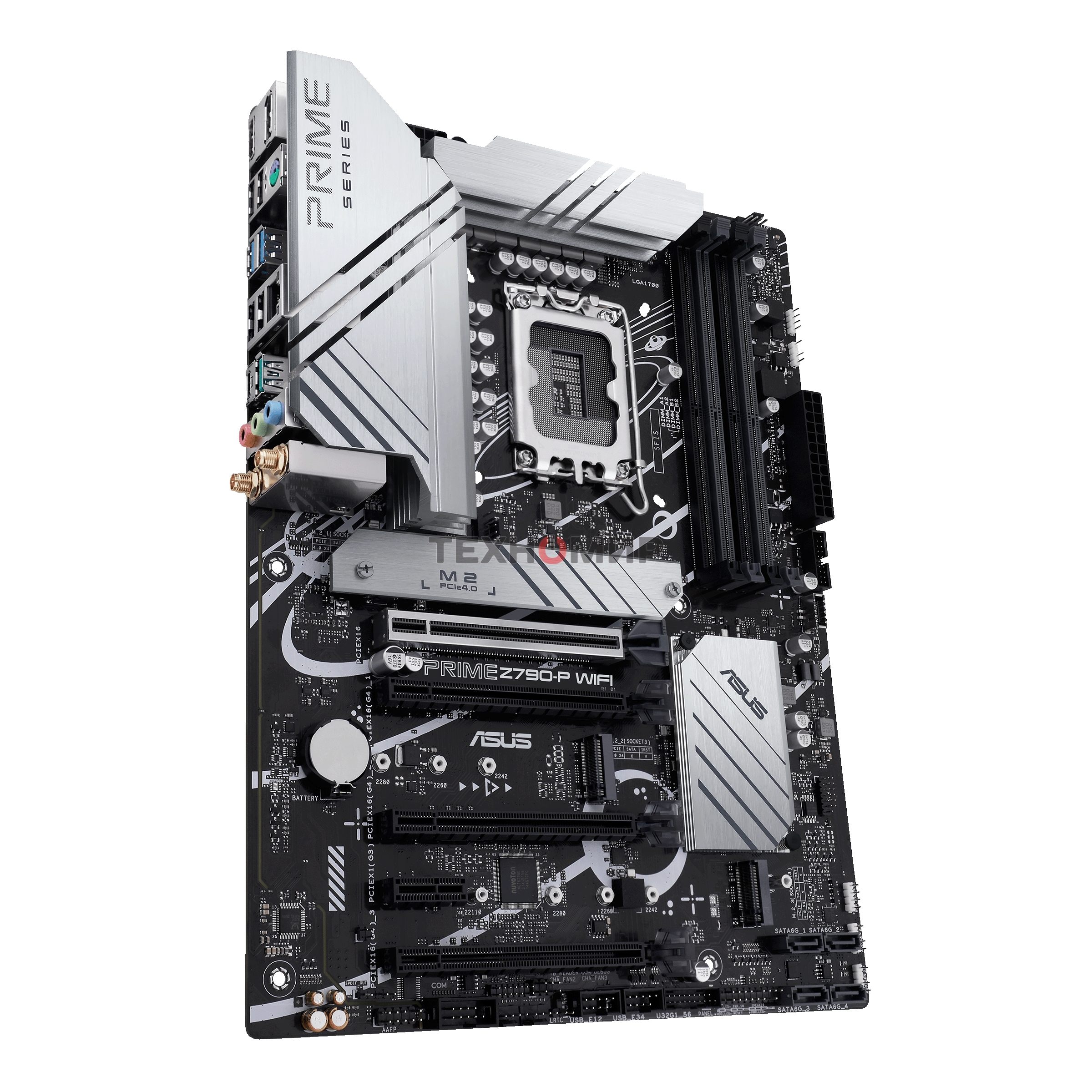 Материнская плата ASUS PRIME Z790-P WIFI, LGA 1700, Intel Z790, 4xDDR5, 4xSATA, 3xM.2 PCIe 4.0 x4, 1xPCIe 5.0 x16, 3xPCIe x4, 1xPCIe x1, 1xHDMI, 1xDP, 1xUSB-C 3.2 Gen 2, 1xUSB 3.2 Gen 2, 2xUSB 3.2 Gen 1, 4xUSB 2.0, 1x 2.5Gb LAN, 3x3.5 мм, 7.1, ATX