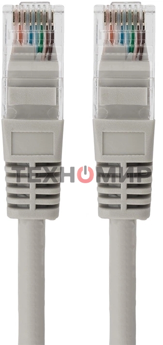 Пaтч-корд U/UTP Rexant, cat.5e, RJ45-RJ45, неэкранированный, LSZH серый, 3м
