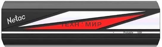 Внешний SSD Netac ZX20L, 2TB, USB 3.2 Gen 2 Type-C, R/W 2000/1800, черный/красный