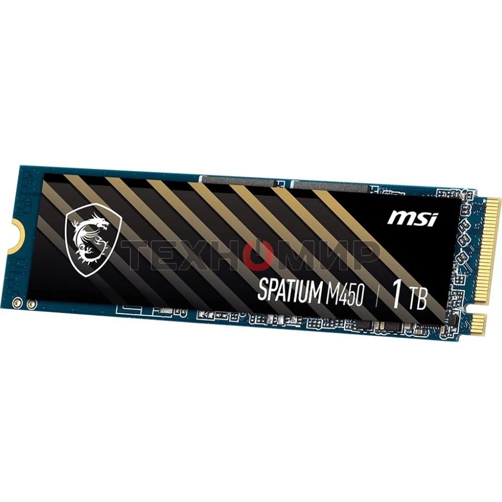 Накопитель SSD MSI SPATIUM M450, 1Tb, PCIe 4.0 x4, M.2 2280, NVMe, R/W 3400/2400