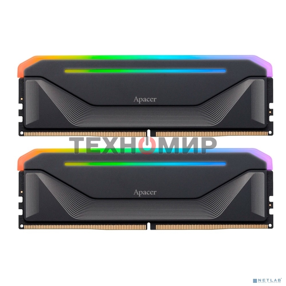 Оперативная память Apacer Nox, DDR5, 32Gb (2x16 Gb), 6000 MHz, CL38, DIMM, радиатор, RGb, черный