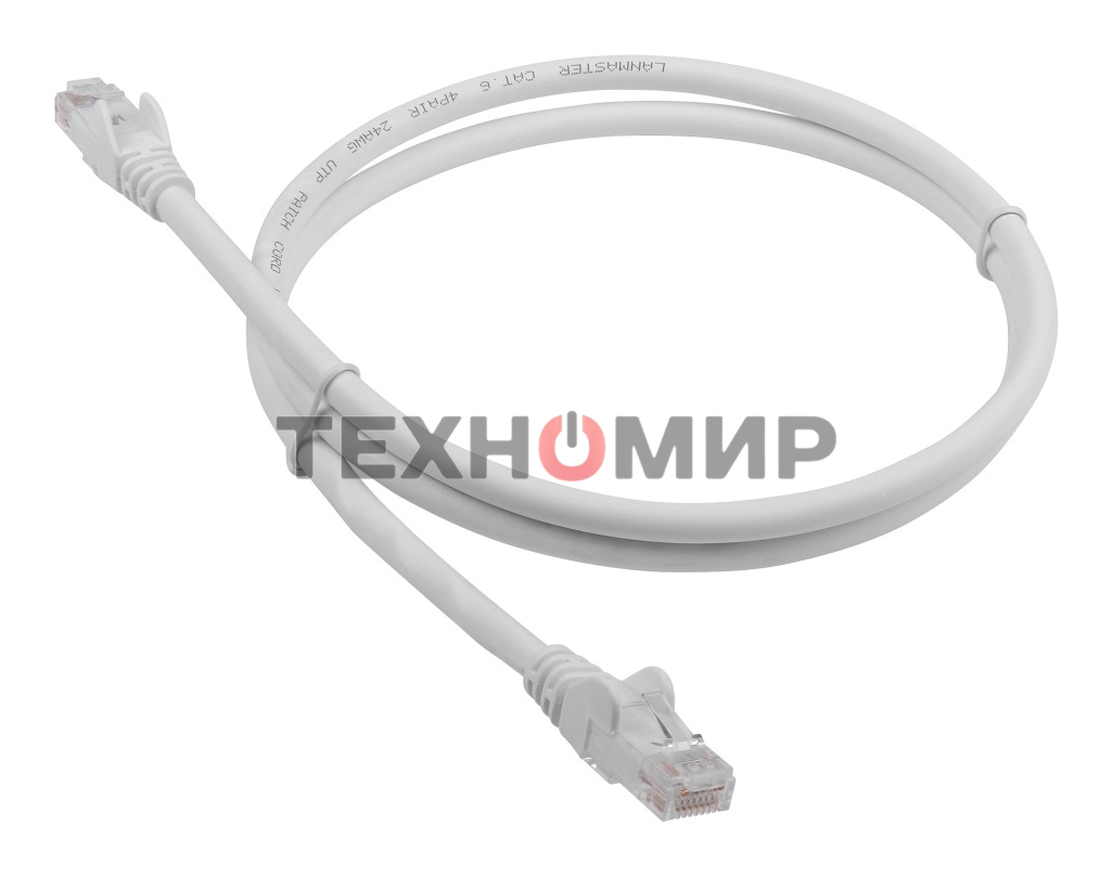 Патч-корд LANMASTER LAN-PC45/U6-2.0-WH вилка RJ-45-вилка RJ-45 Cat.6 2м белый LSZH (уп.:1шт)
