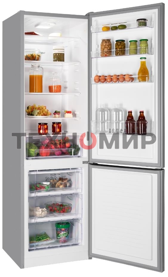 Холодильник Nordfrost NRB 134 S серебристый двухкамерный 238/100 л морозилка снизу, капельная система