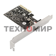 Контроллер ExeGate EXE-321 EX293839RUS (PCI-E x4 v3.0, 20Gbps (USB3.2 GEN2x2) Type-C ext., ASMedia Chipset ASM3242)