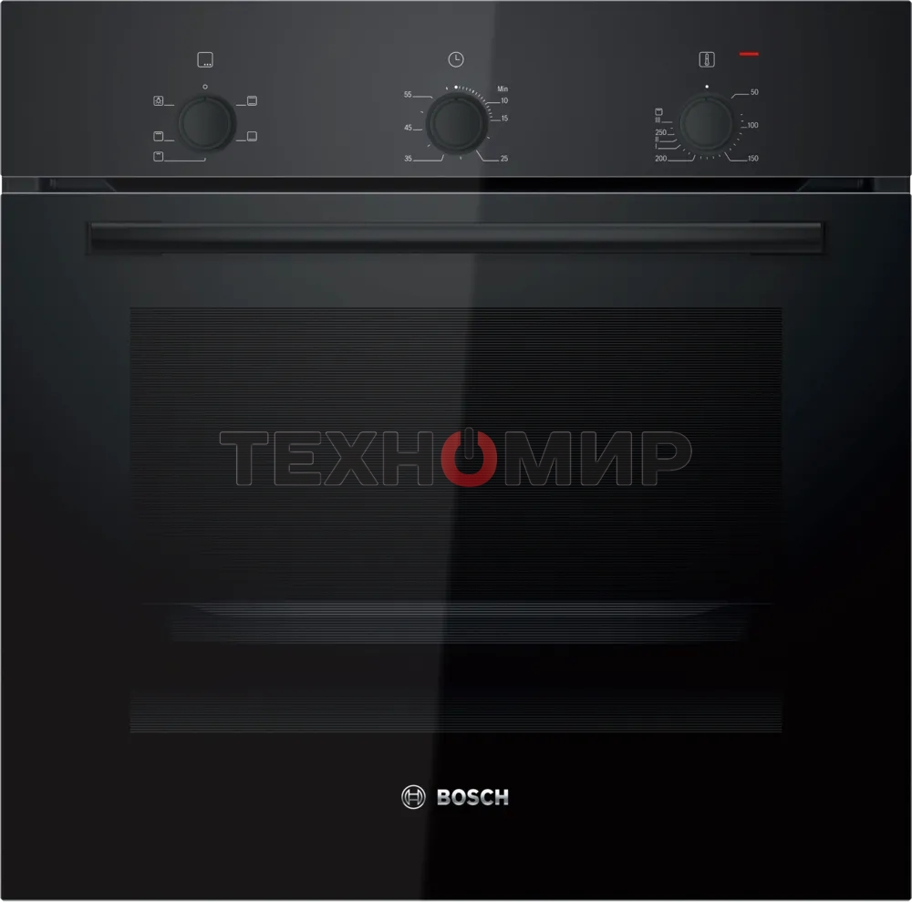 Духовой шкаф Bosch HBF011BA1T Serie 2, черный, класс энергоэффективности А, 4 режима,71 литр, сделано в Турции