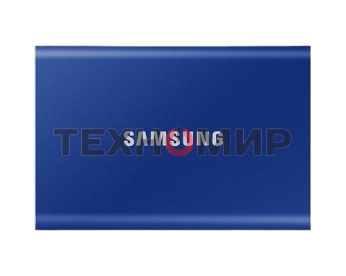 Внешний SSD Samsung T7, 2TB, USB 3.2 Gen 2 Type-C, R/W 1050/1000, синий