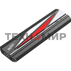 Внешний SSD Netac ZX20L, 2TB, USB 3.2 Gen 2 Type-C, R/W 2000/1800, черный/красный