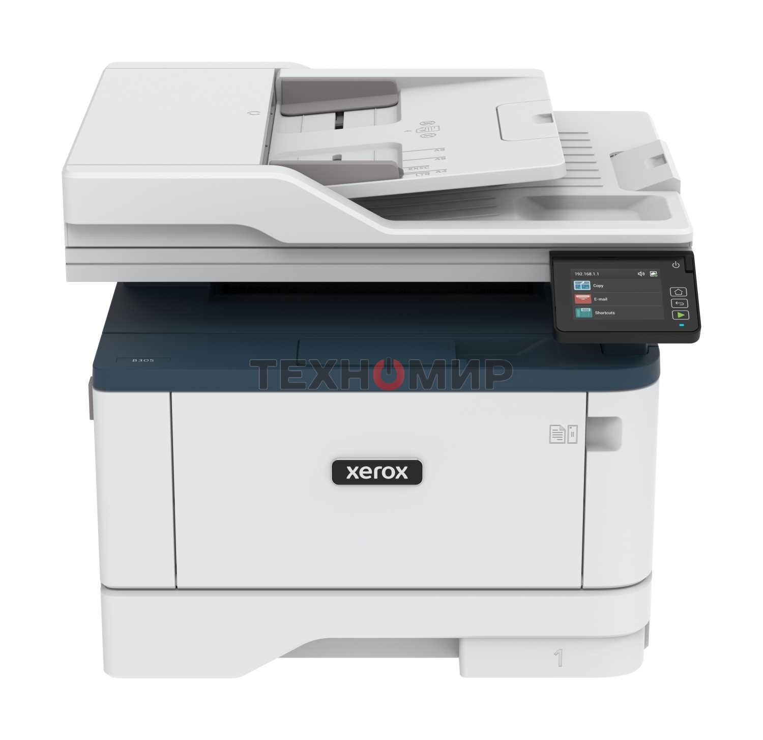 МФУ лазерное Xerox B305 (B305V_DNI), A4, ч/б, печ. до 38 стр/мин., скан. до 46 стр/мин. (ч/б) 20 стр/мин. (цвет), 600x600dpi, USB, RJ-45, Wi-Fi