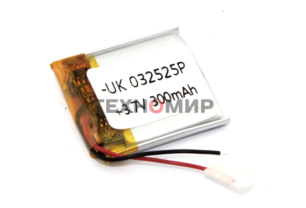 Аккумулятор Li-Pol (батарея) 3x25x25мм 2pin 3.7V/300mAh