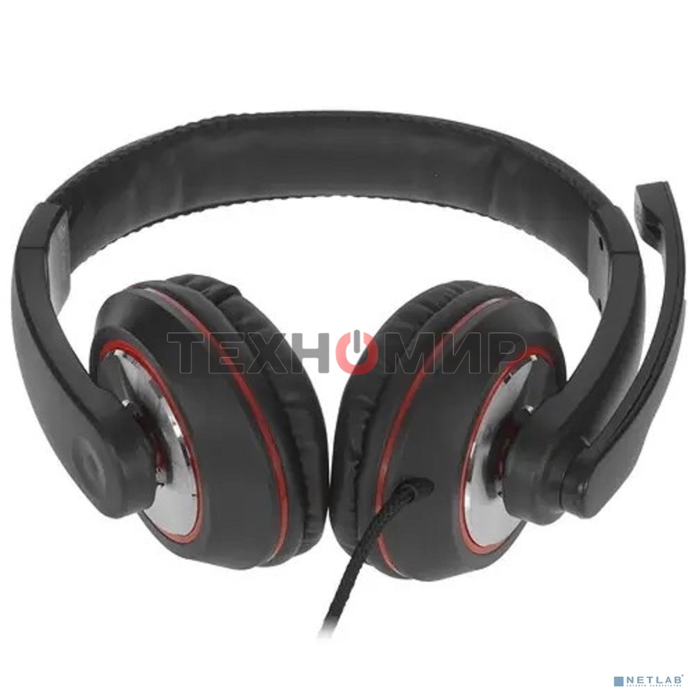 Гарнитура проводная Oklick HS-L390G DRAGON black/red 1.8m (JD-728S)
