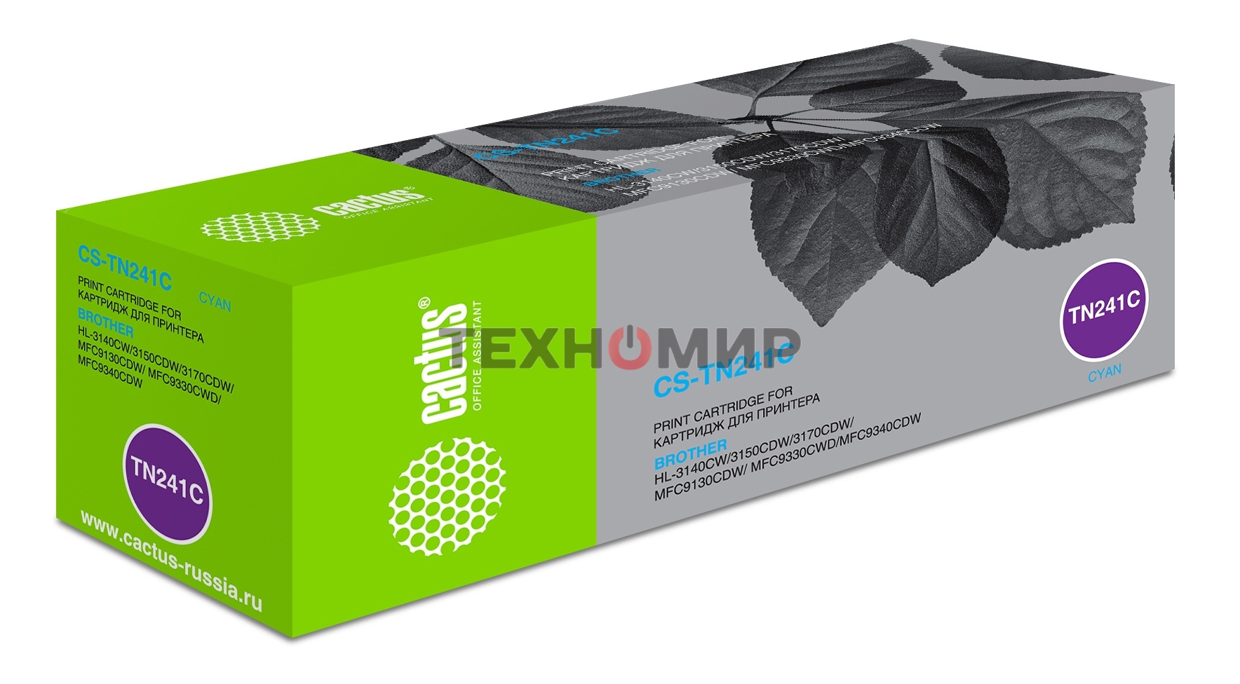 Картридж лазерный Cactus CS-TN241C голубой (1400 стр.) для Brother HL-3170CDW