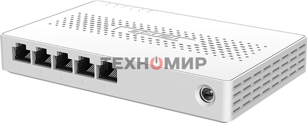 Коммутатор неуправляемый Tenda SM105, 5 портов, 5x2,5 Гбит/с, настольный, пластиковый корпус
